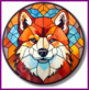 Diamond Painting Stained Glass Dogs