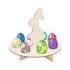 Wooden egg standard Hare Round to paint / color yourself (20cm)