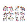 Diamond Painting Sticker set Unicorns (12 pieces)