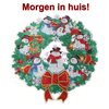 Diamond Painting Kerst Krans flexibel 03 (Sneeuwpop)(30cm)