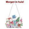 Diamond Painting Hangend Ornament Kerst 01 20cm (Sneeuwpoppen)