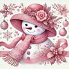 Diamond Painting Snowman with Hat 05