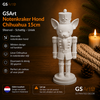 GSArt Notenkraker Kerst Hond Chihuahua 15 cm - Kerstdecoratie - 3D Geprint Beeld - Mat Wit