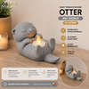 GSArt Theelichthouder Otter - Decoratieve Otter met LED Theelichtje - 3D Geprint - Mat Asgrijs