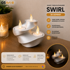 GSArt Theelichthouder Swirl - 3D Geprint - Inclusief 3 LED Theelichtjes - Zijde Zilver