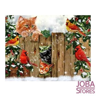 Diamond Painting Christmas Cats 30x40cm