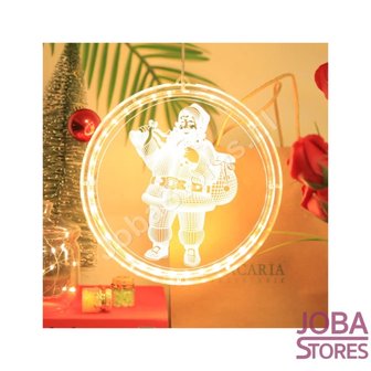 Kerst Lamp Rond Kerstman (21cm)Kerst Lamp Rond Kerstman (21cm)