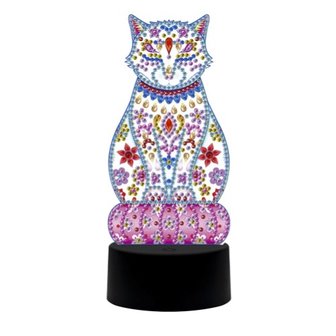 Diamond Painting 3D Illusie Lamp Kat