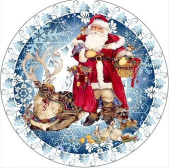 Diamond Painting Santa Claus in circle 40x40cm