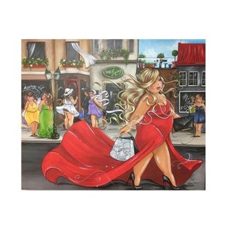 Diamond Painting Dikke Dames 23 40x50cm