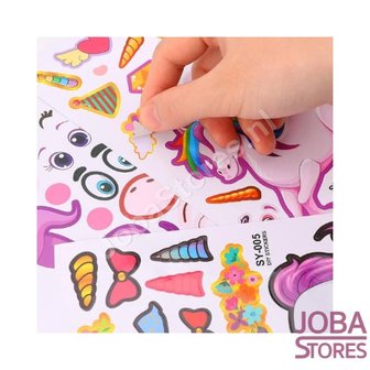 Sticker Fun Sticker Set Unicorns (4 pieces)