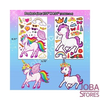 Sticker Fun Sticker Set Unicorns (4 pieces)