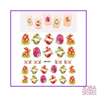 Nail Sticker Set Easter Eggs (132 stickers)