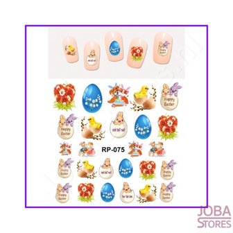 Nail Sticker Set Easter Eggs (132 stickers)