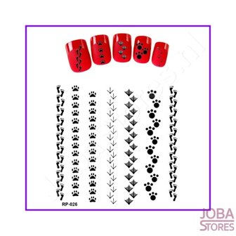 Nail Sticker Set Paws (6 sheets)