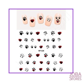 Nail Sticker Set Paws (6 sheets)