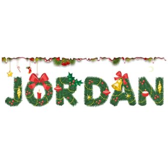 Custom Diamond Painting Christmas letters 001 (with your own name or text)