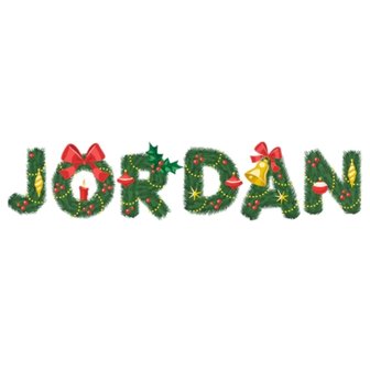 Custom Diamond Painting Christmas letters 006 (with your own name or text)
