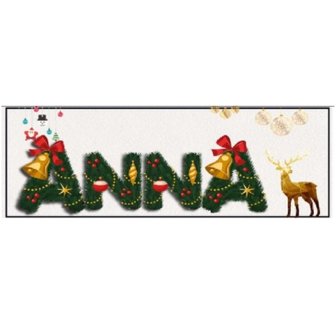 Custom Diamond Painting Christmas letters 007 (with your own name or text)