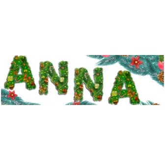 Custom Diamond Painting Christmas letters 012 (with your own name or text)