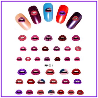 Nail Sticker Set Lips (150 stickers)