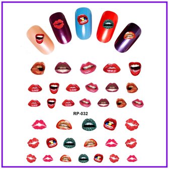 Nail Sticker Set Lips (150 stickers)