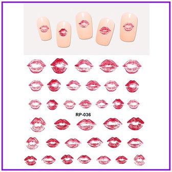 Nail Sticker Set Lips (150 stickers)