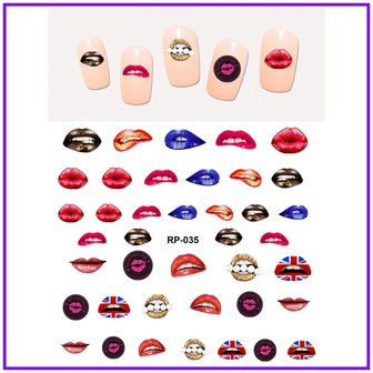 Nail Sticker Set Lips (150 stickers)