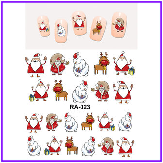 Nail Sticker Set Santas (150 stickers)