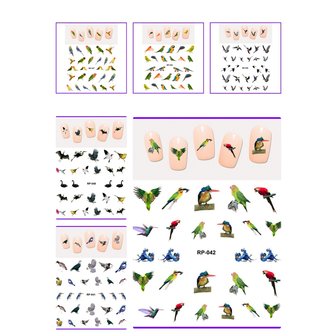 Nail Sticker Set Birds (150 stickers)