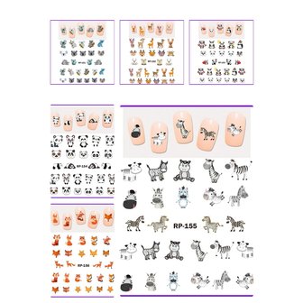 Nail Sticker Set Animals (150 stickers)