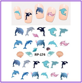 Nail Sticker Set Sea (150 stickers)