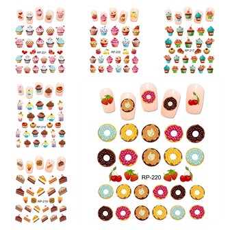 Nagel Sticker Set Zoetigheid (150 stickers)