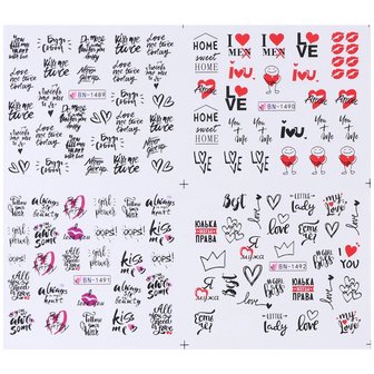 Nail Sticker Set Love (250 stickers)