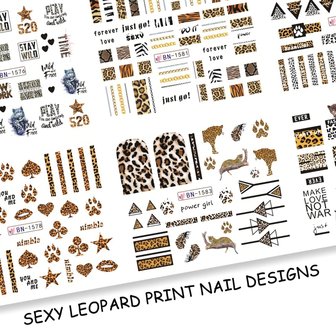 Nail Sticker Set Leopard Prints (350 stickers)