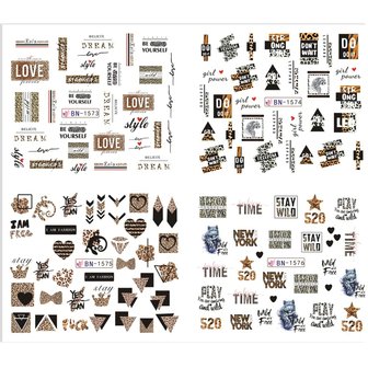 Nail Sticker Set Leopard Prints (350 stickers)