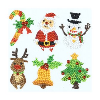 Diamond Painting Sticker Set Christmas 002 (6 pcs)