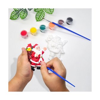 Paint your own Santa Claus pendants (2 pieces)