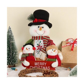 Snowman doll Merry Christmas 35cm