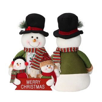 Snowman doll Merry Christmas 35cm