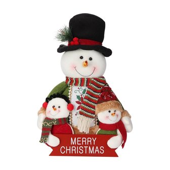 Snowman doll Merry Christmas 35cm