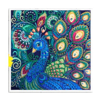 Special Diamond Painting Peacock 25x25cm