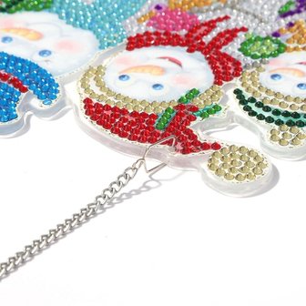 Diamond Painting Christmas Hanging Ornament 01 20cm (Snowmen)