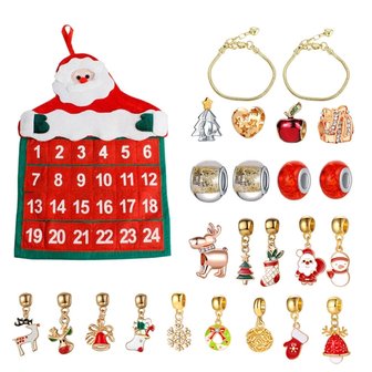 Christmas Advent Calendar Charm Bracelets