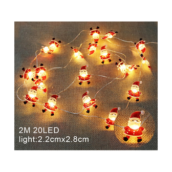 Christmas Lights Garland Mini Santas (20 lights/2 meters)