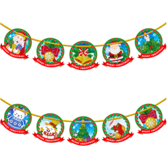 Diamond Painting Christmas Garland with Lights 01