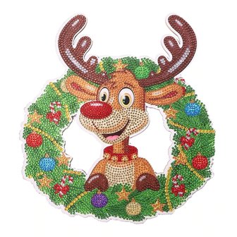 Diamond Painting Christmas Wreath flexible 01 (Reindeer)