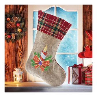 Diamond Painting Christmas Sock 07 (Candle/30cm)