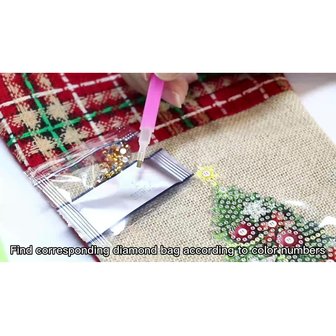 Diamond Painting Christmas Sock 10 (Christmas bells/30cm)