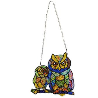Diamond Painting Hanging Ornament Owls (21cm)